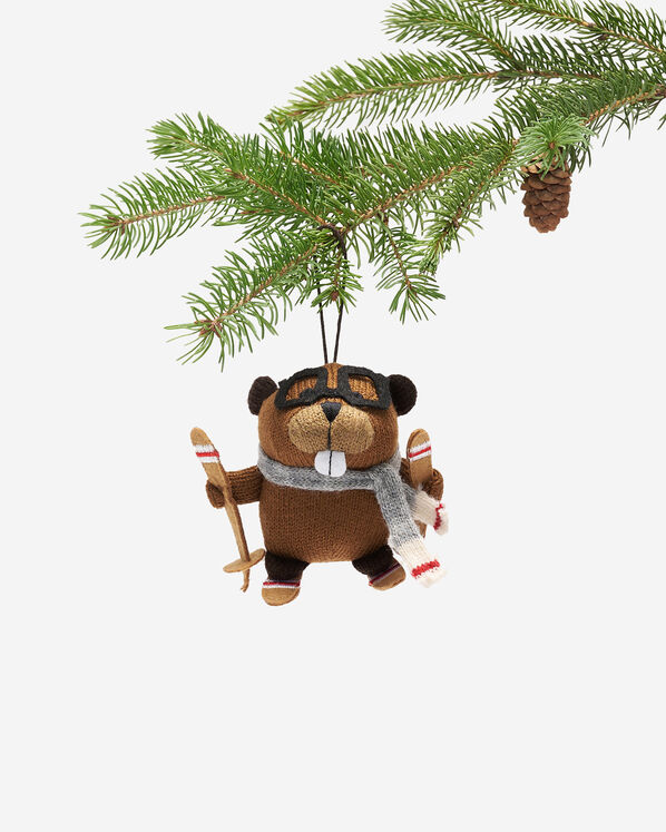 Skiing Beaver Ornament Skiing Beaver Ornament